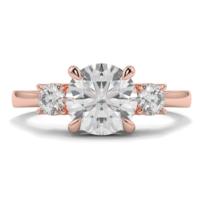 Catherine - 2.0 CT - Round Trilogy Diamond Ring