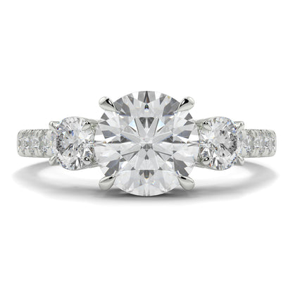 Victoria - 2.0 CT - Round Trilogy Diamond Ring