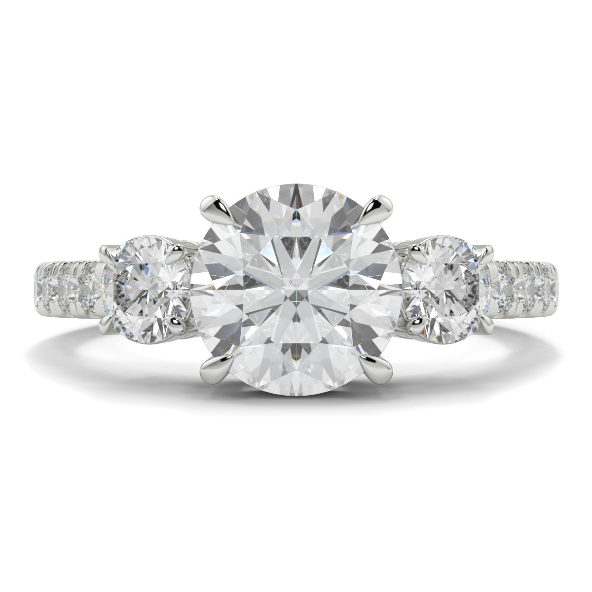Victoria - 2.0 CT - Round Trilogy Diamond Ring