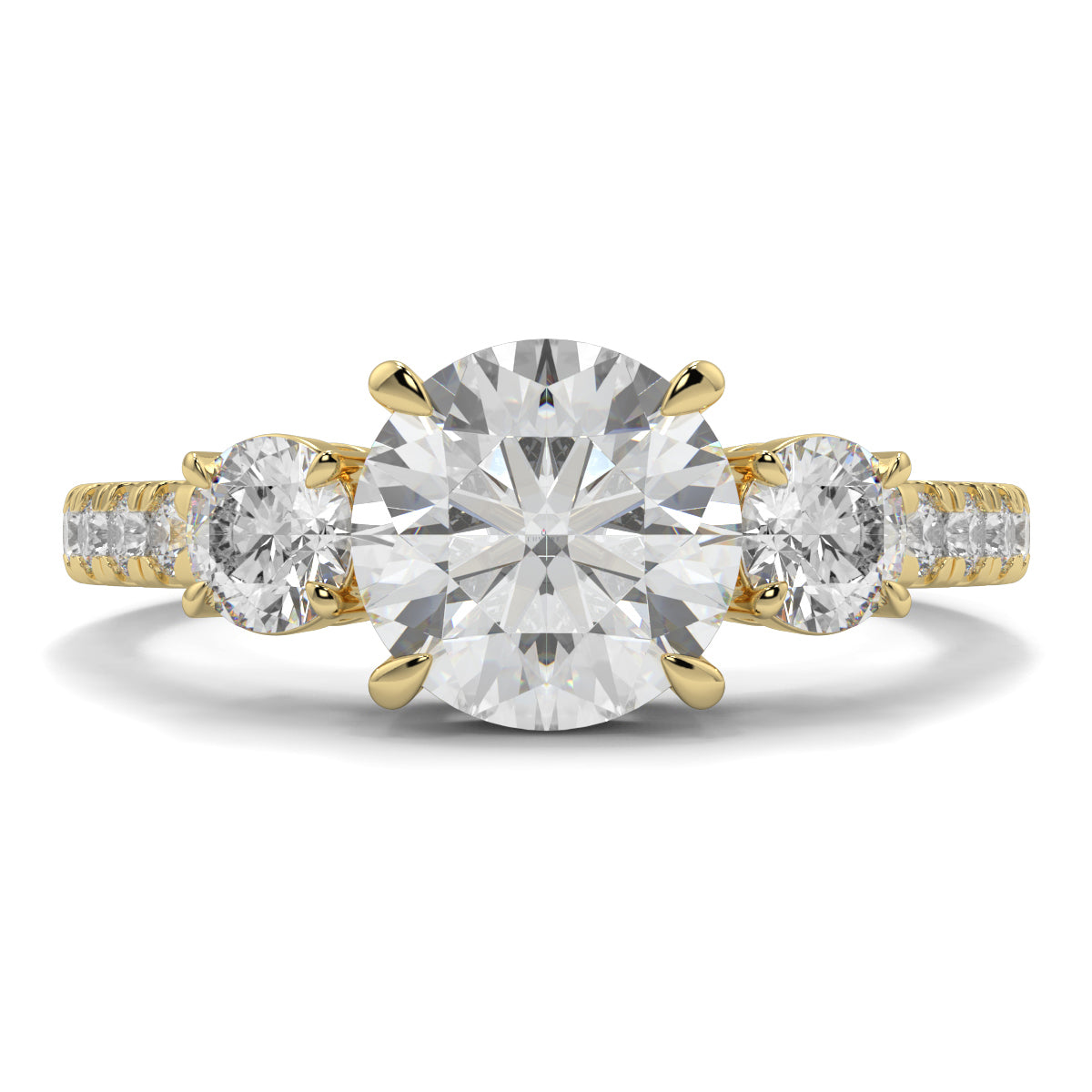 Victoria - 2.0 CT - Round Trilogy Diamond Ring