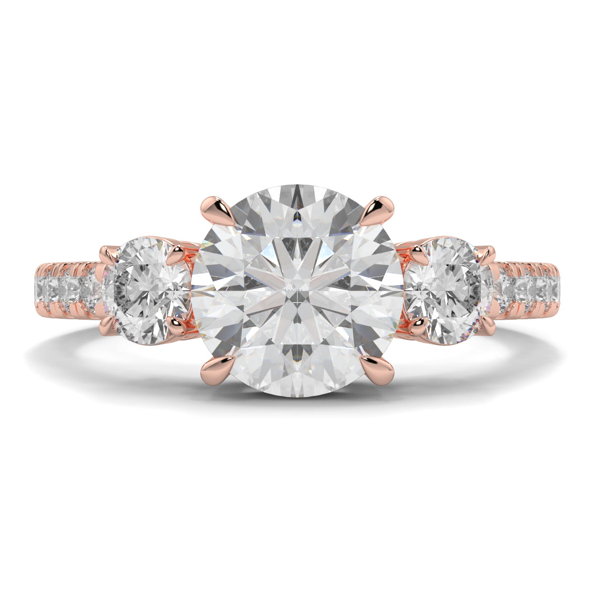Victoria - 2.0 CT - Round Trilogy Diamond Ring