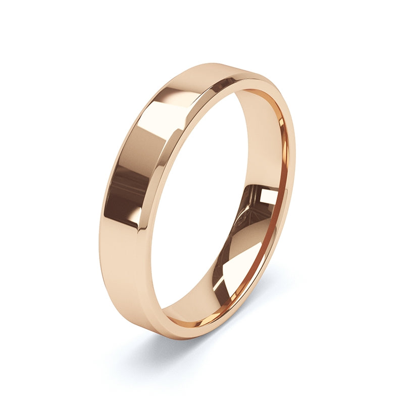 Polished Bevelled - Plain Wedding Band