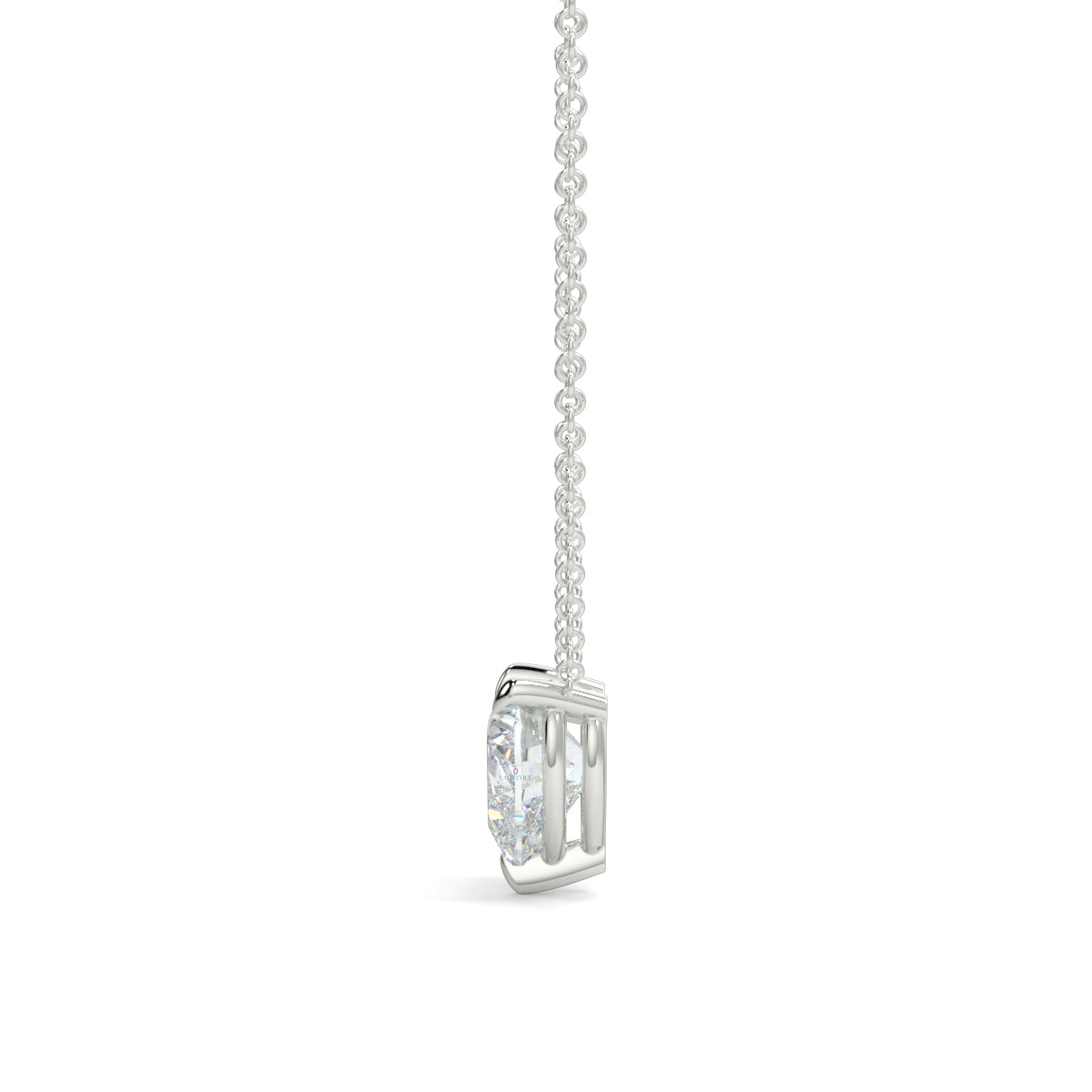 Heart-shaped diamond pendant necklace yb jewellers