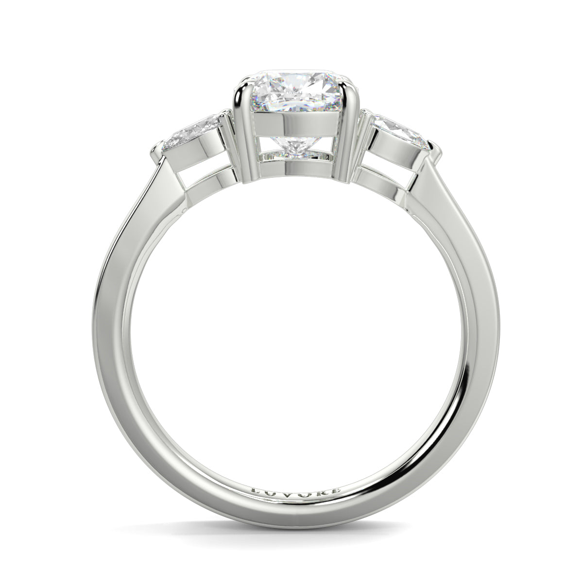 Chloe - 1.5 CT - Cushion & Pear Stone Ring