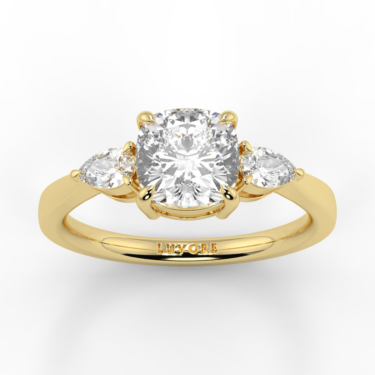 Chloe - 1.5 CT - Cushion & Pear Stone Ring