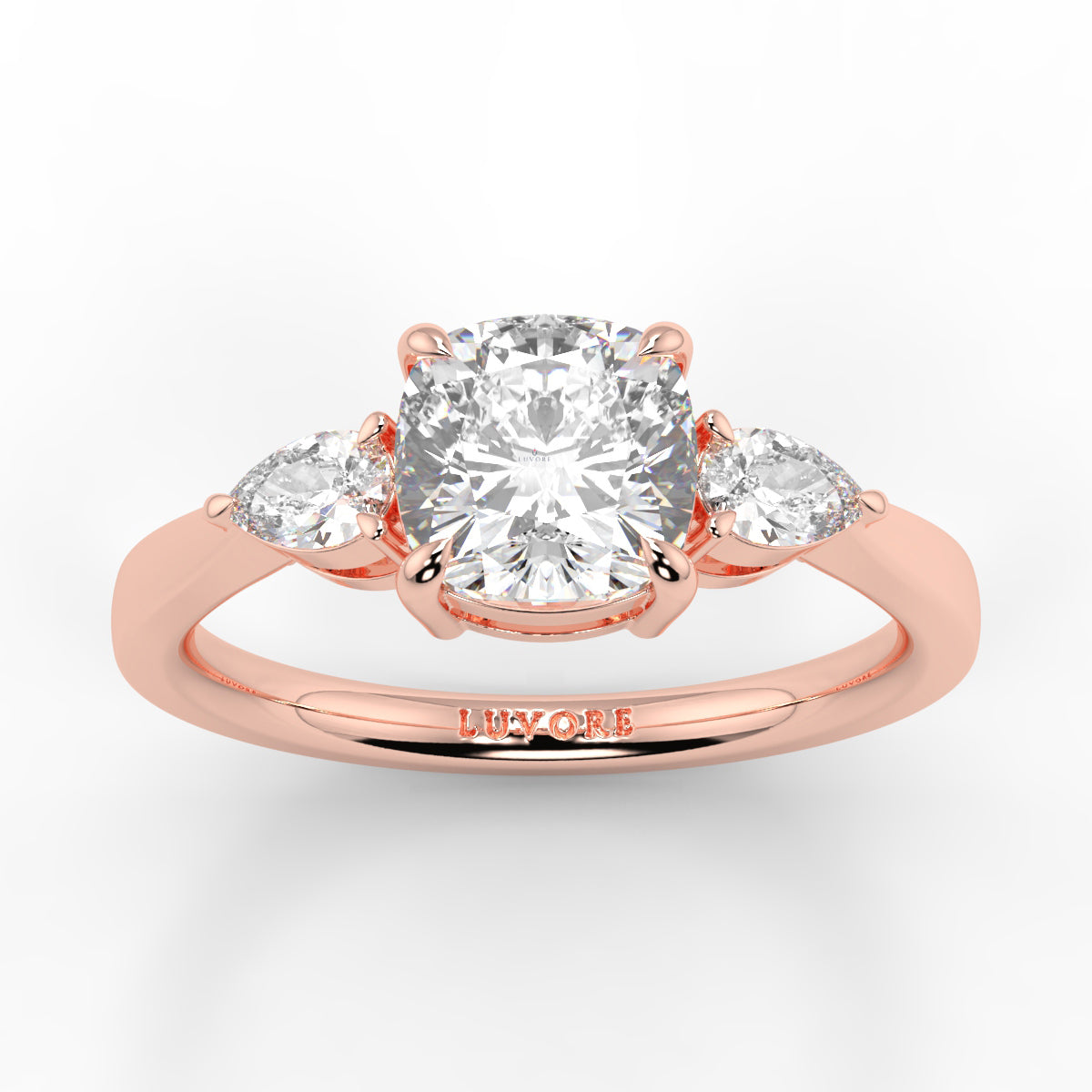 Chloe - 1.5 CT - Cushion & Pear Stone Ring