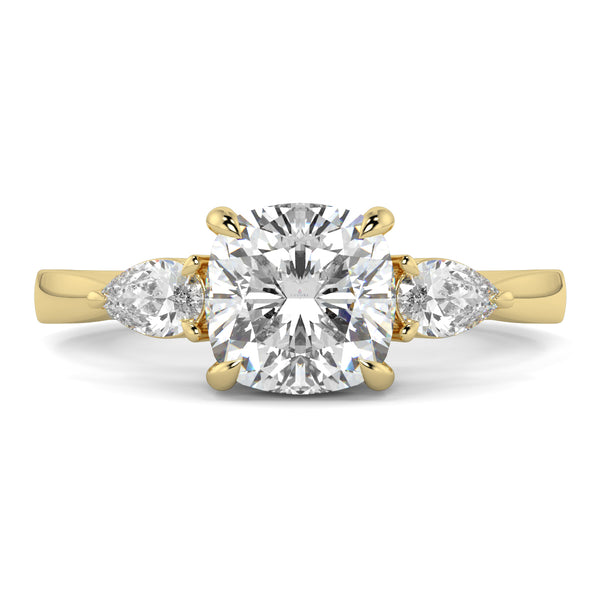 Chloe - 1.5 CT - Cushion & Pear Stone Ring