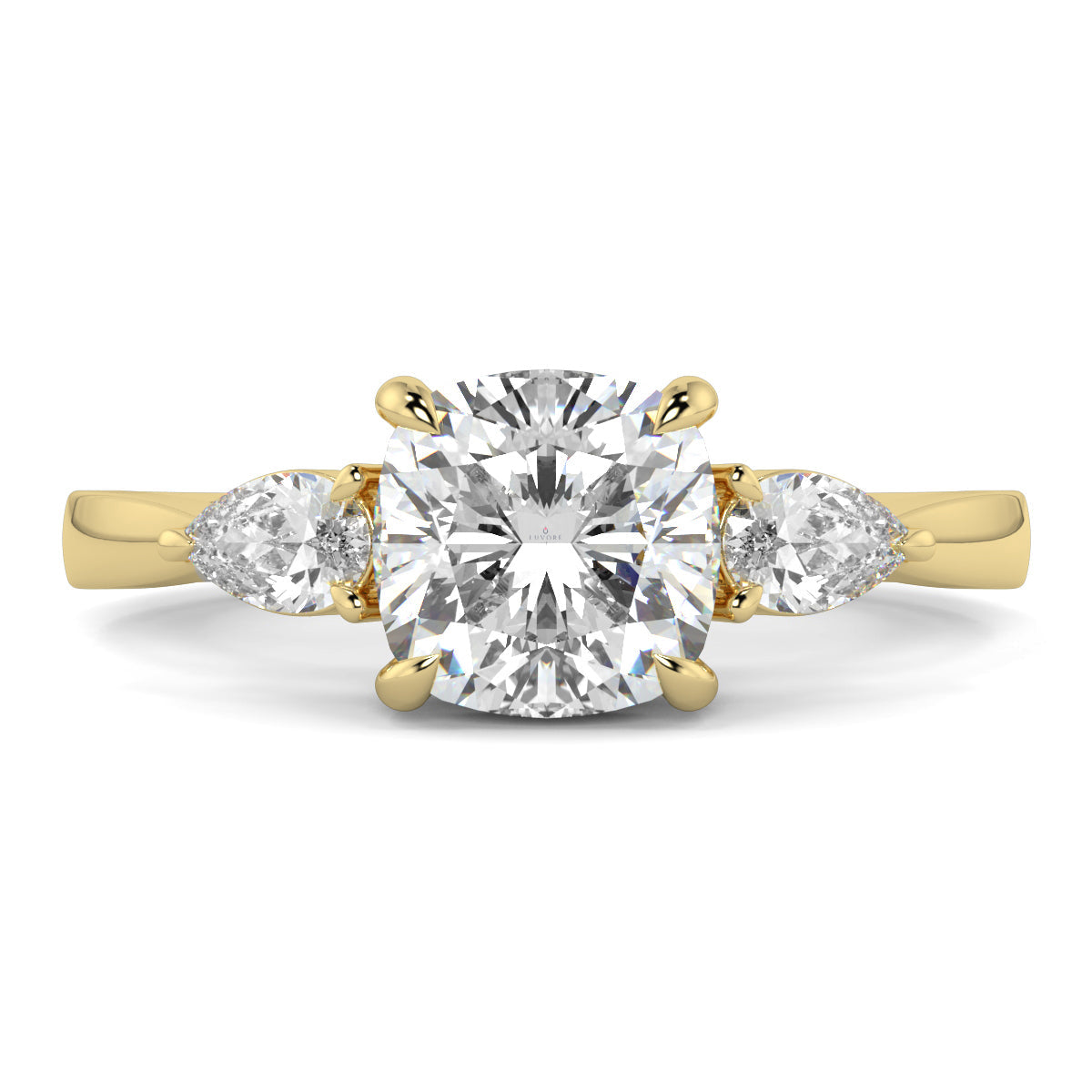 Chloe - 1.5 CT - Cushion & Pear Stone Ring