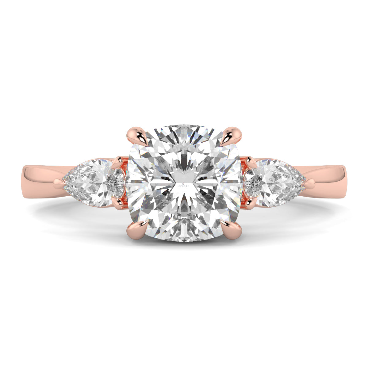 Chloe - 1.5 CT - Cushion & Pear Stone Ring
