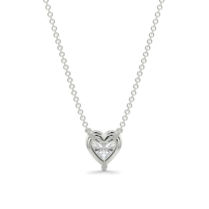 Heart-shaped diamond pendant necklace yb jewellers