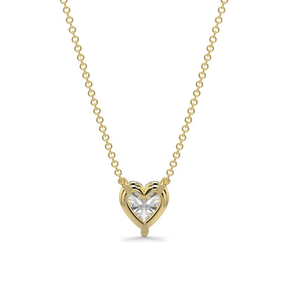 Heart-shaped diamond pendant necklace yb jewellers