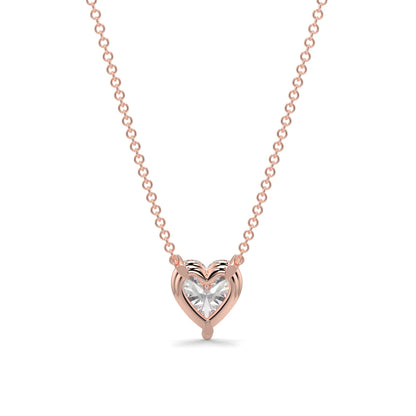 Heart-shaped diamond pendant necklace yb jewellers