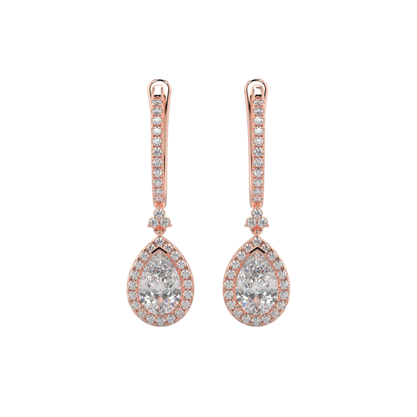 Soleil - 3ct Total - Diamond Drop Earrings 