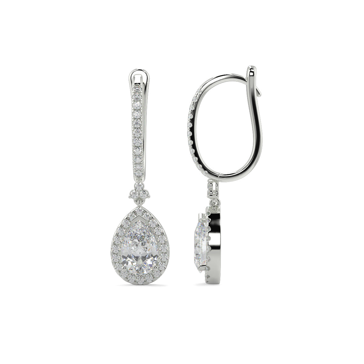 Soleil - 3ct Total - Diamond Drop Earrings
