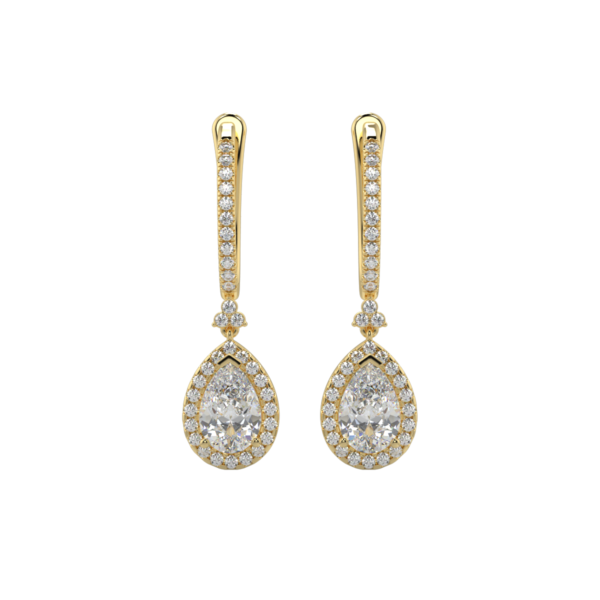 Soleil - 3ct Total - Diamond Drop Earrings
