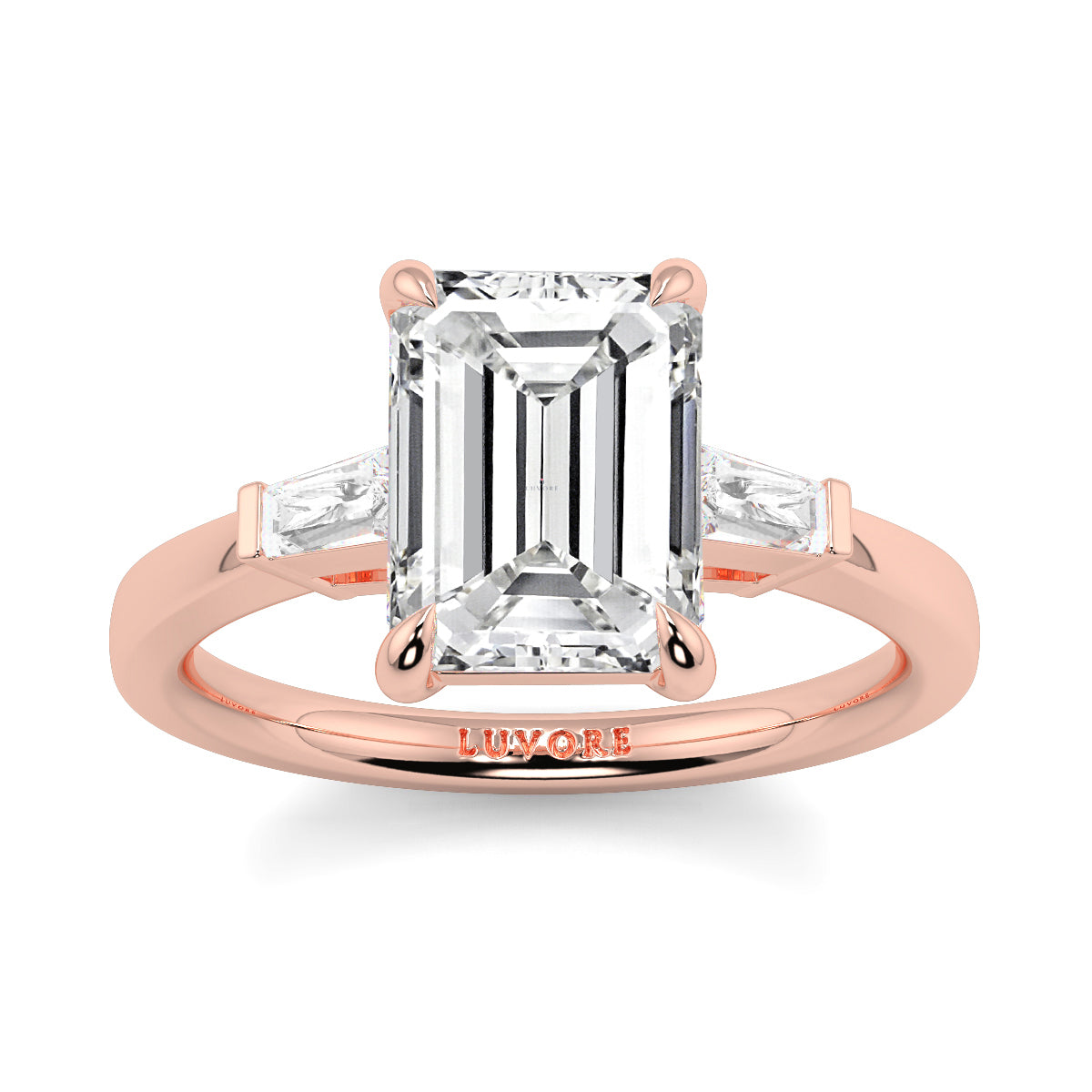 Margaret - 3.0 CT - Emerald & Baguette Diamond Ring