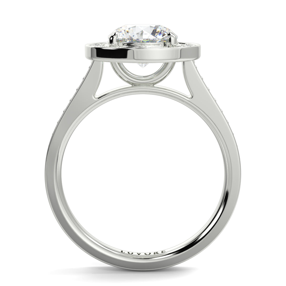 Silver ring with a diamond on a white background engagement ring Yb jewellers trending design