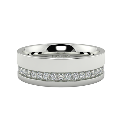 Gents Round Cut Diamond Wedding Bands