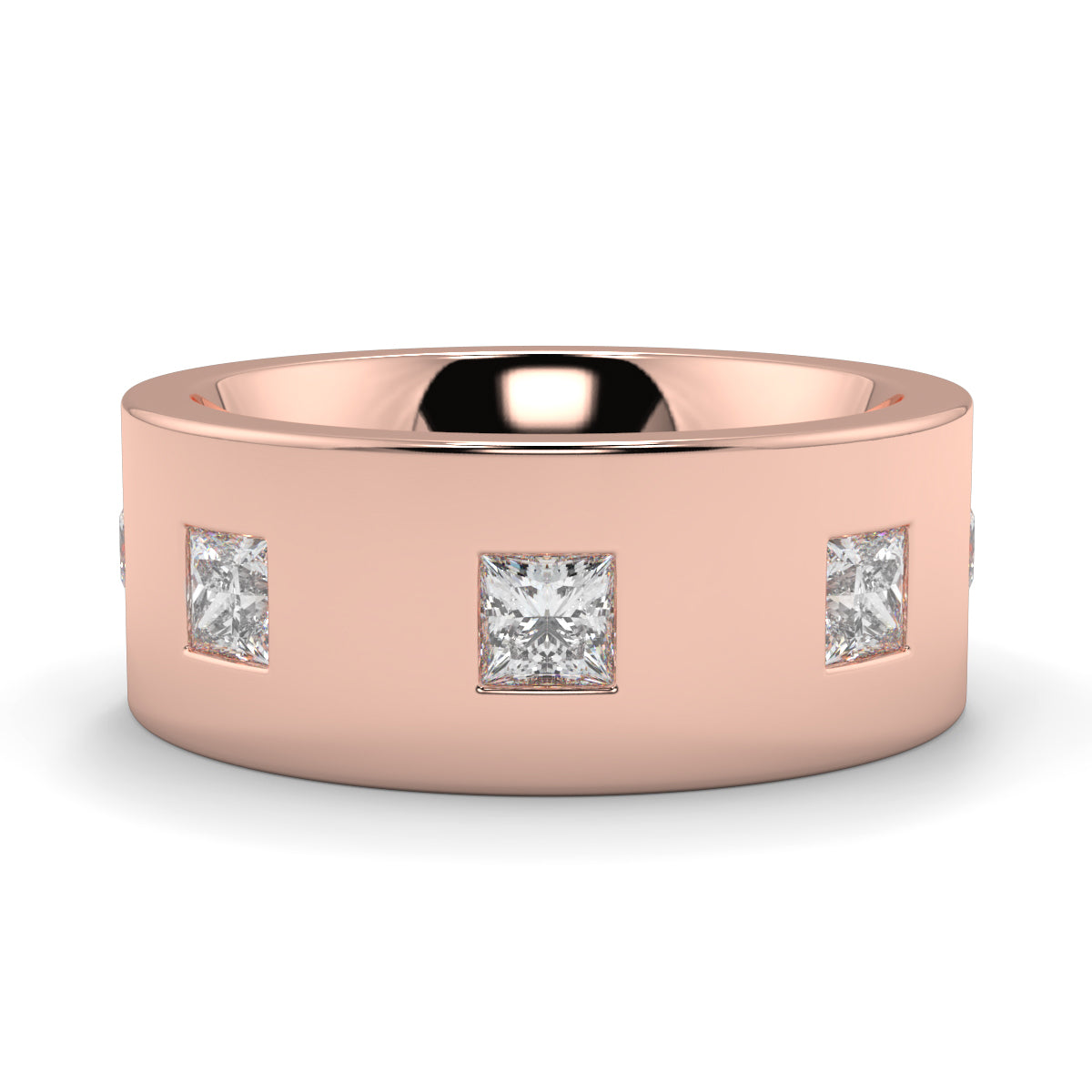 Princess Cut - 6.00mm - Gents Wedding Band