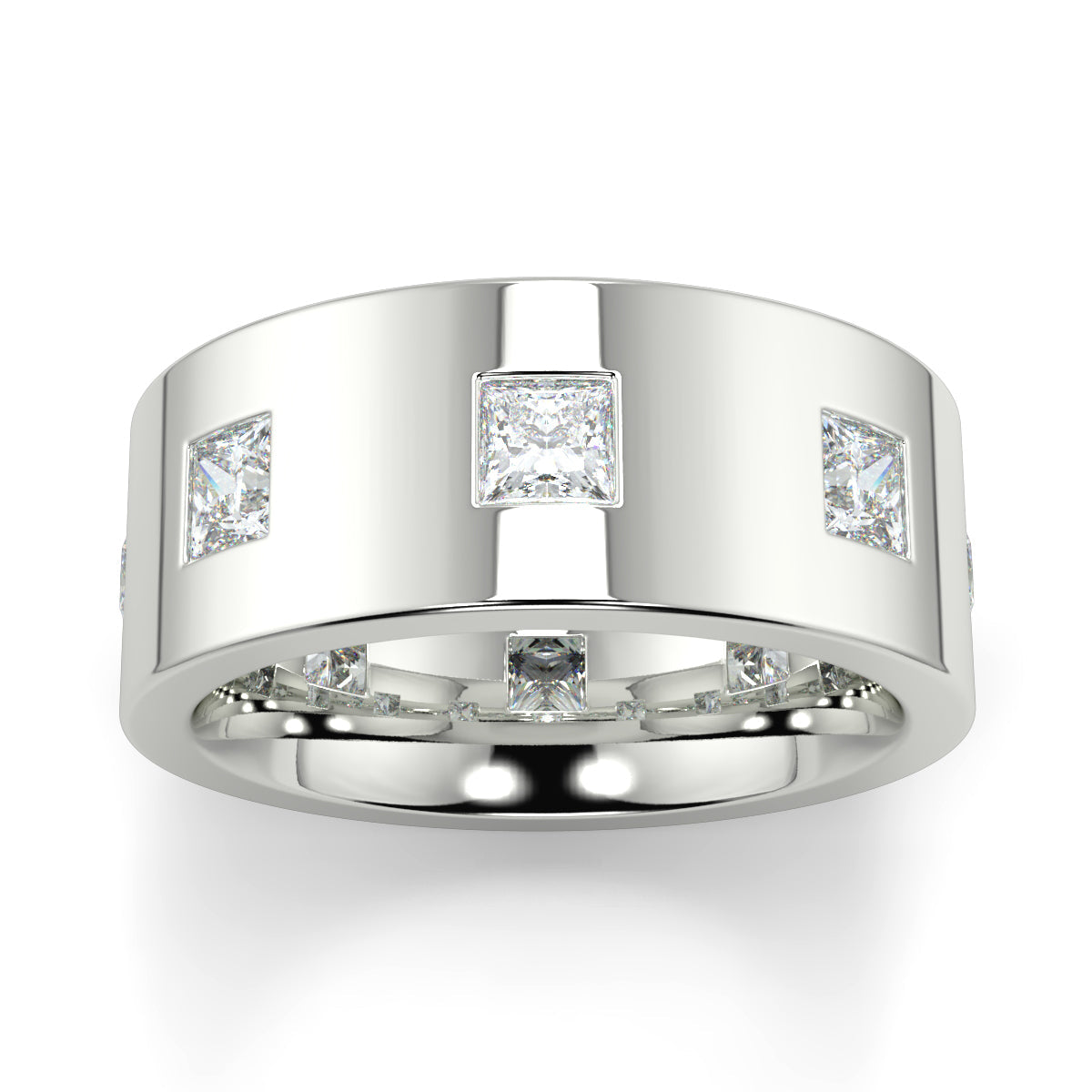 Princess Cut - 6.00mm - Gents Wedding Band