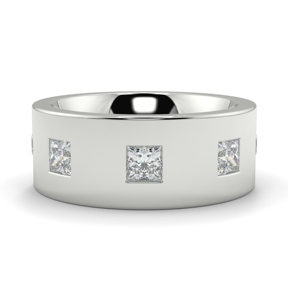 Princess Cut - 6.00mm - Gents Wedding Band