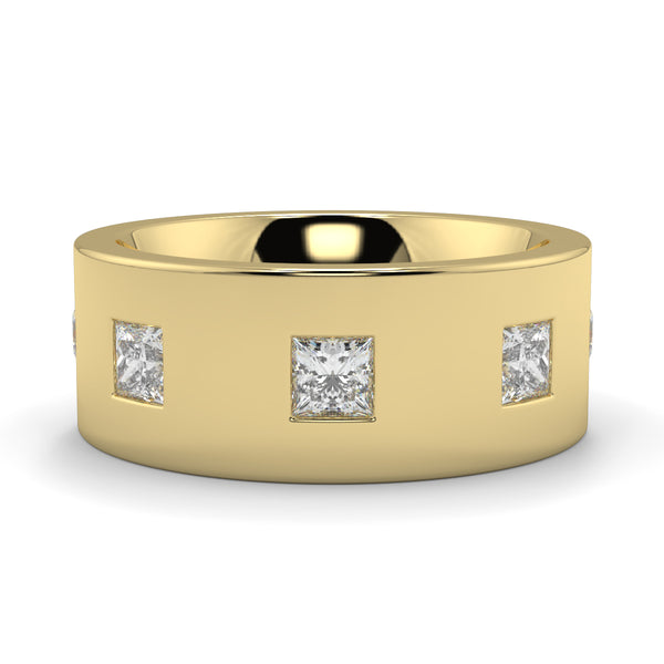 Princess Cut - 6.00mm - Gents Wedding Band