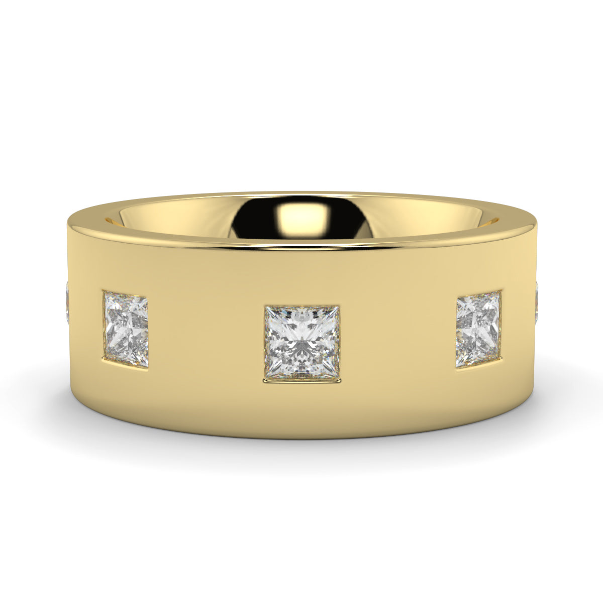 Princess Cut - 6.00mm - Gents Wedding Band