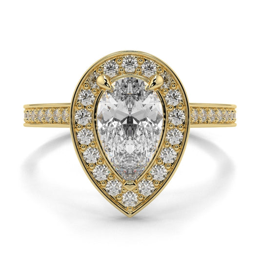 Halo Classic Pear Shape Ring