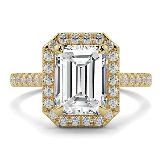 Halo Classic Emerald Shape Ring