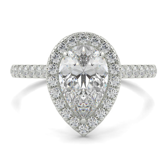Halo Classic Pear Shape Ring