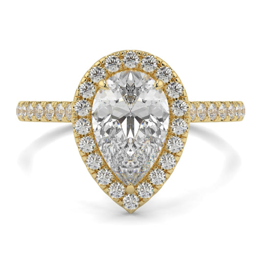 Halo Classic Pear Shape Ring