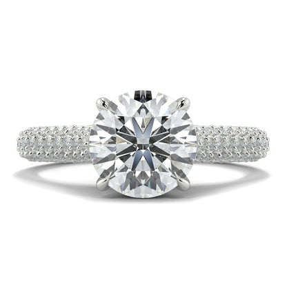 Diamond ring with a white background Yb jewellers engagement ring straight band