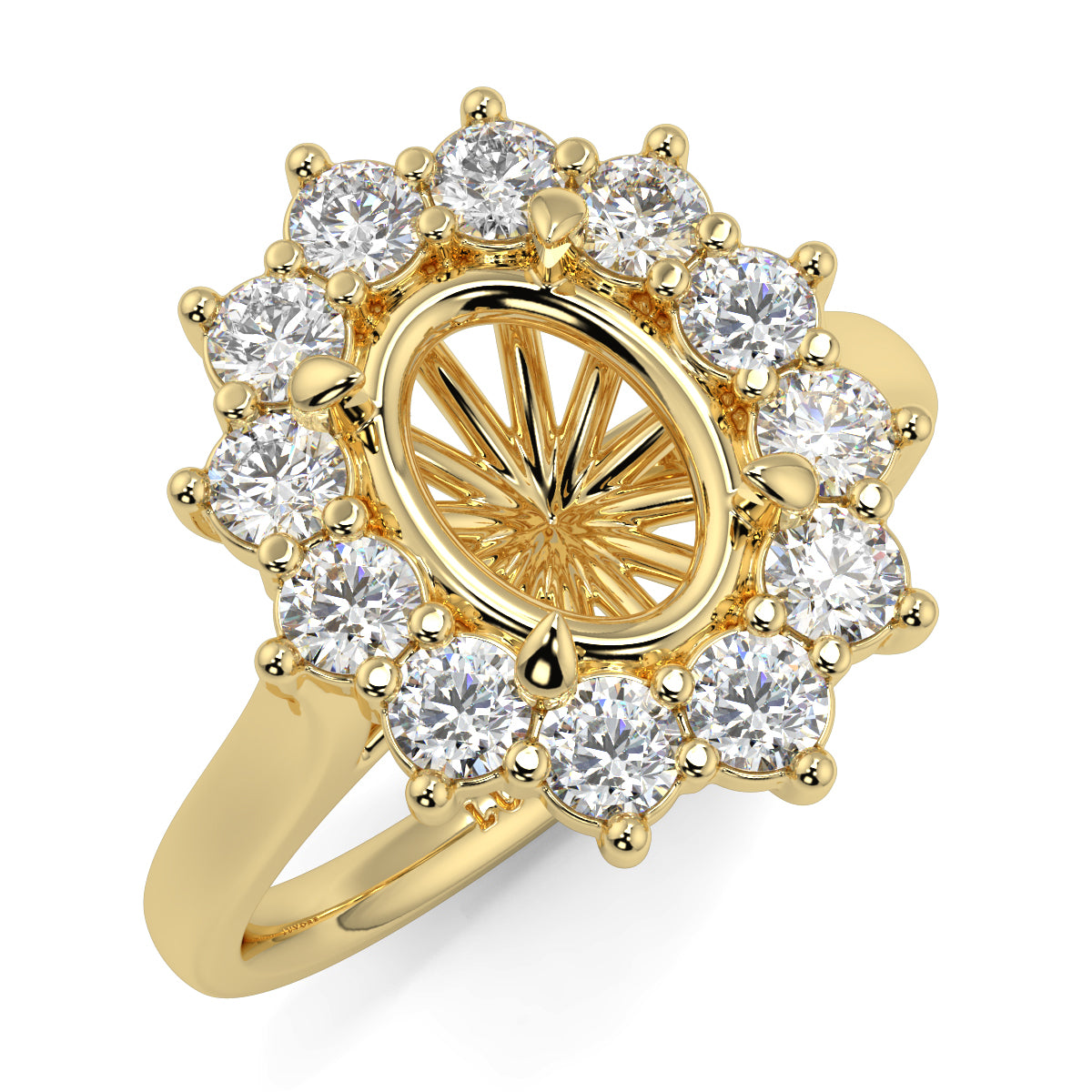 Diana - Cluster Halo - Ring Mount