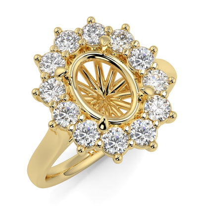 Diana - Cluster Halo - Ring Mount