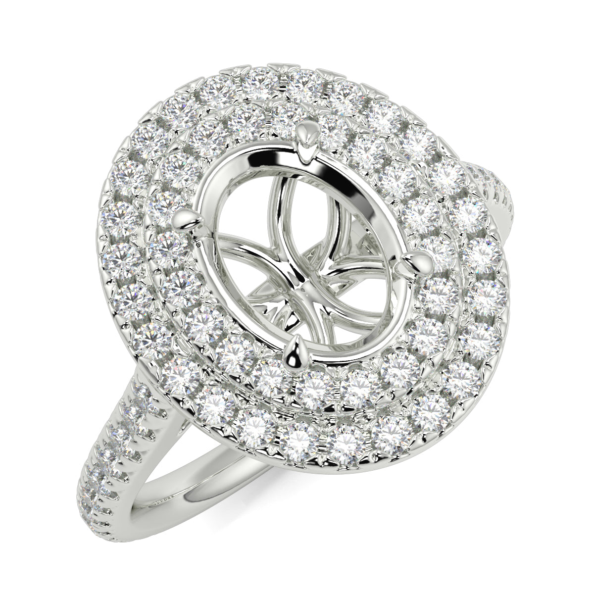 Lyra - Double Halo - Ring Mount