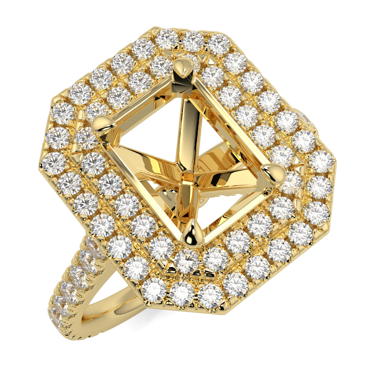 Lyra - Double Halo - Ring Mount