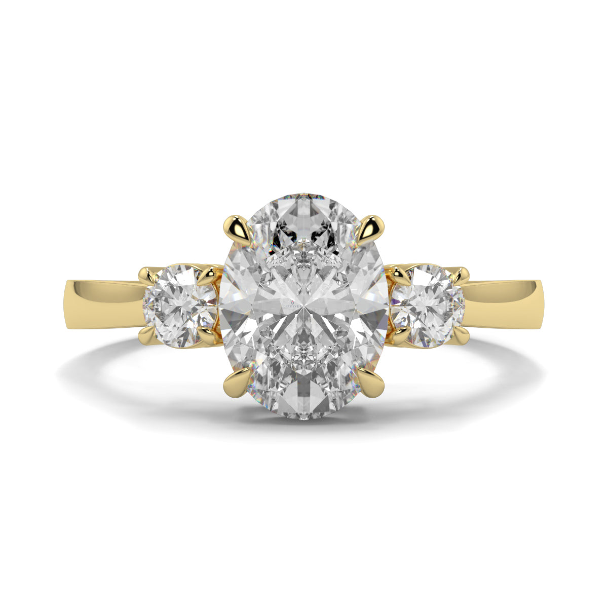 Catherine - 2.0 CT - Oval Trilogy Diamond Ring