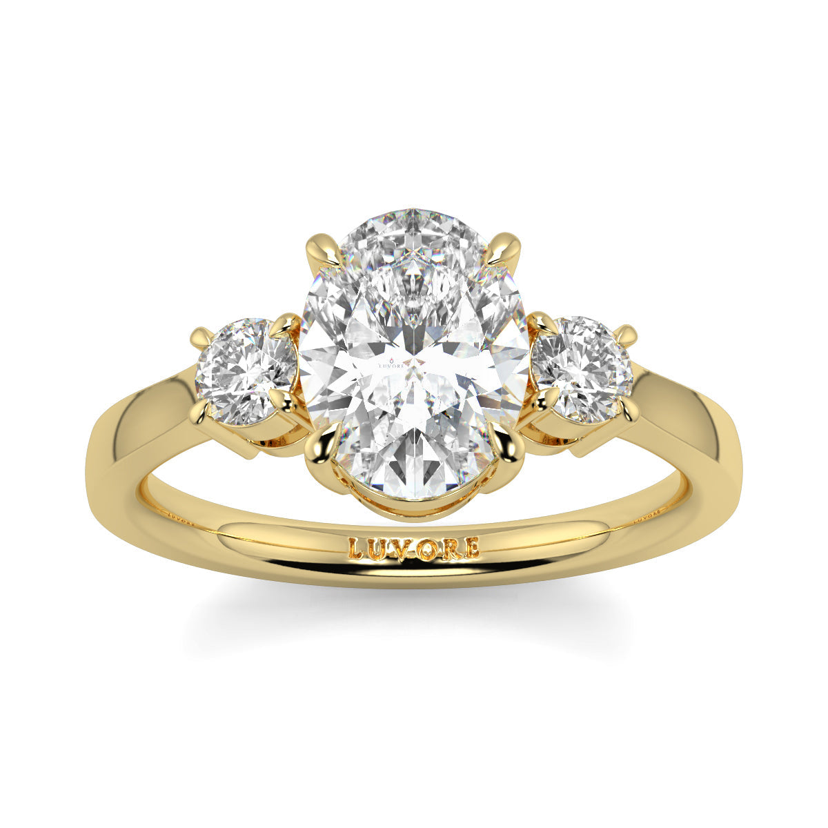 Catherine - 2.0 CT - Oval Trilogy Diamond Ring