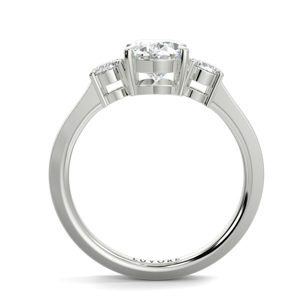Catherine - 2.0 CT - Oval Trilogy Diamond Ring