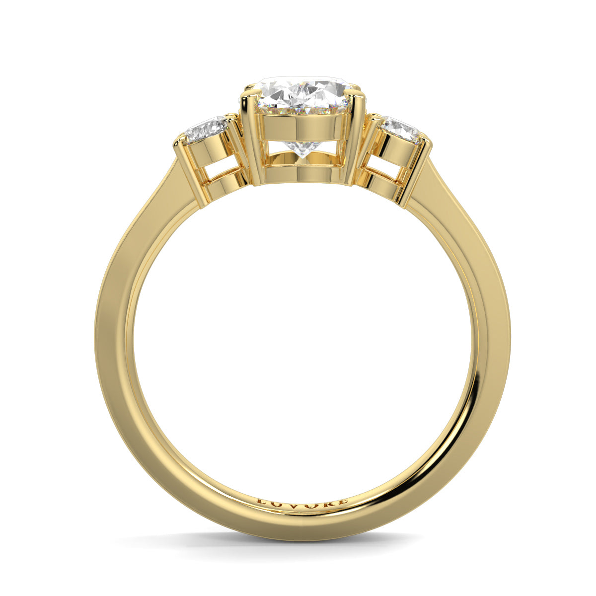 Catherine - 2.0 CT - Oval Trilogy Diamond Ring