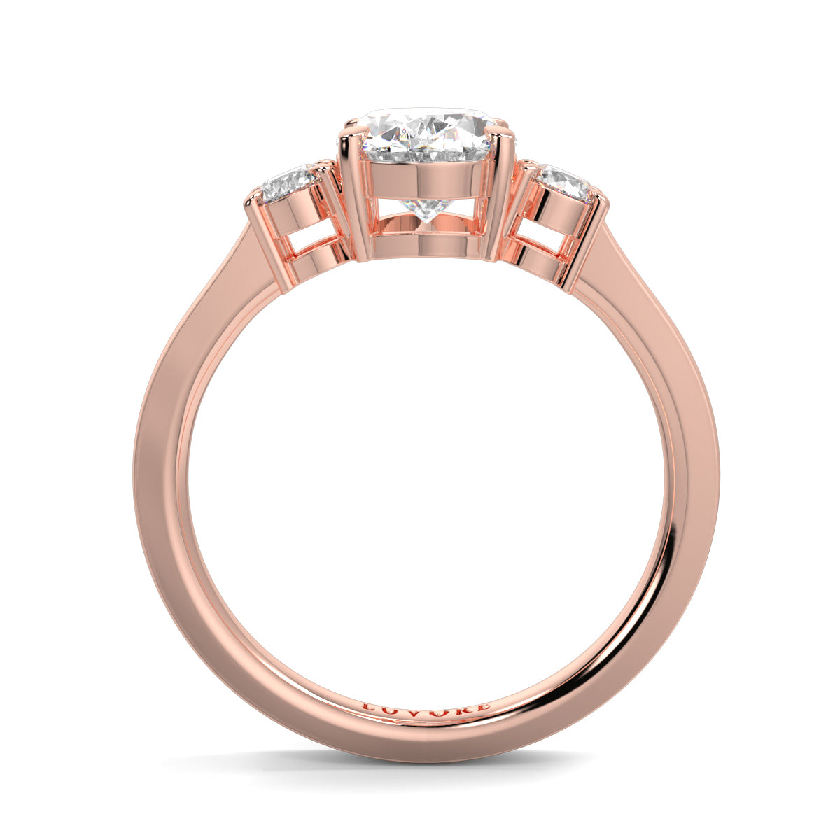 Catherine - 2.0 CT - Oval Trilogy Diamond Ring