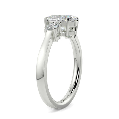 Catherine - 2.0 CT - Oval Trilogy Diamond Ring