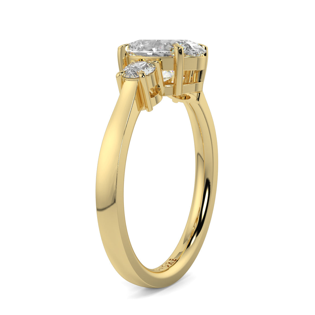 Catherine - 2.0 CT - Oval Trilogy Diamond Ring