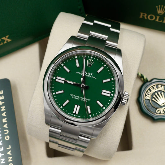 Rolex Oyster Perpetual 41 Green Dial 134300 - Full Set (2025)