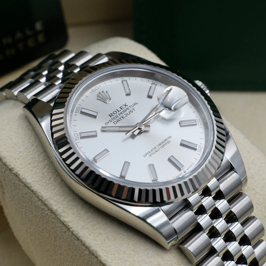 Datejust 41 Silver Baton Dial 126334 - Full Set 2025