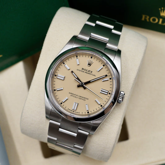 Rolex Oyster Perpetual 36 Beige Dial 126000 - Full Set (2025)