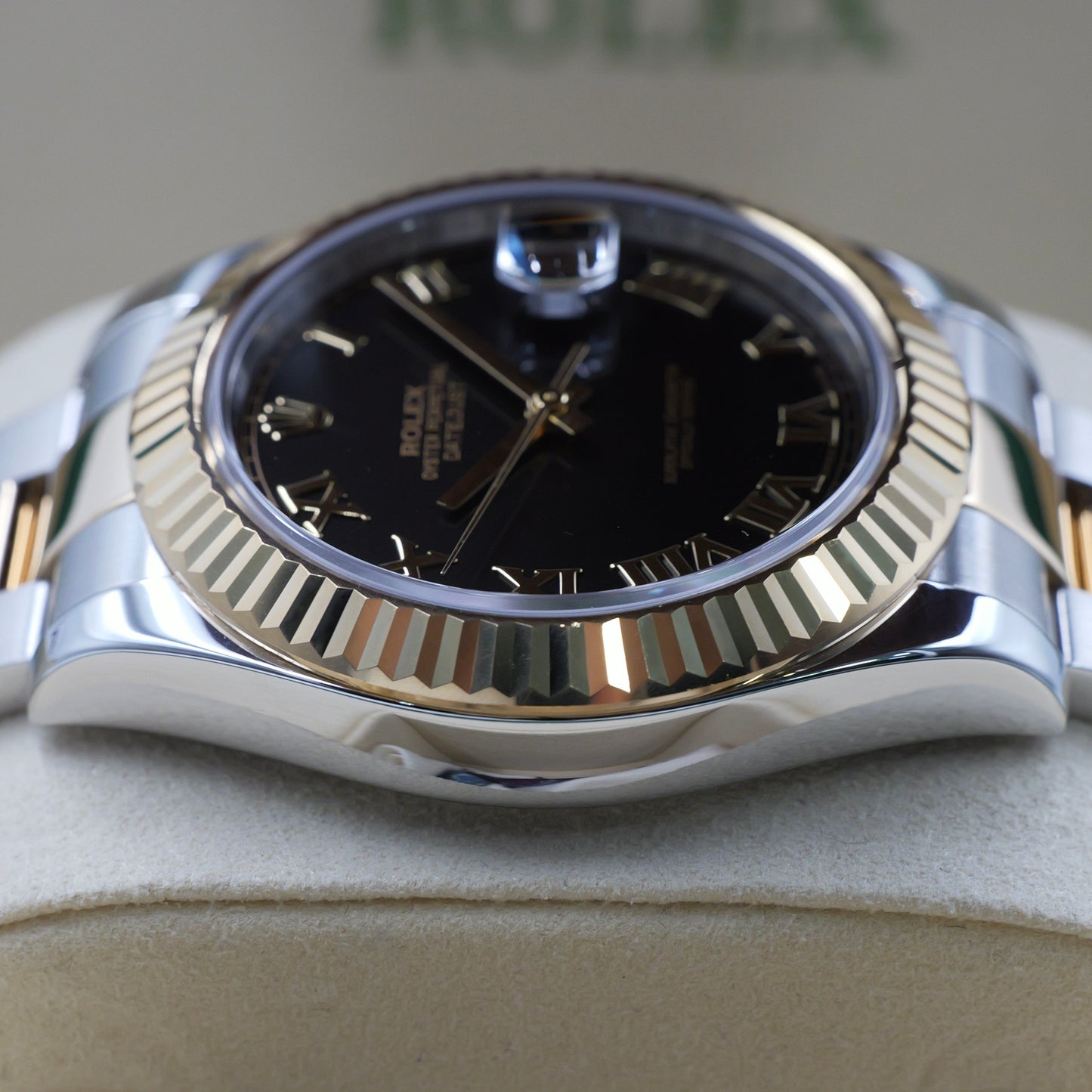 Rolex Datejust II Steel & 18K Gold Black Roman Numeral 116333 - Full Set (2016)