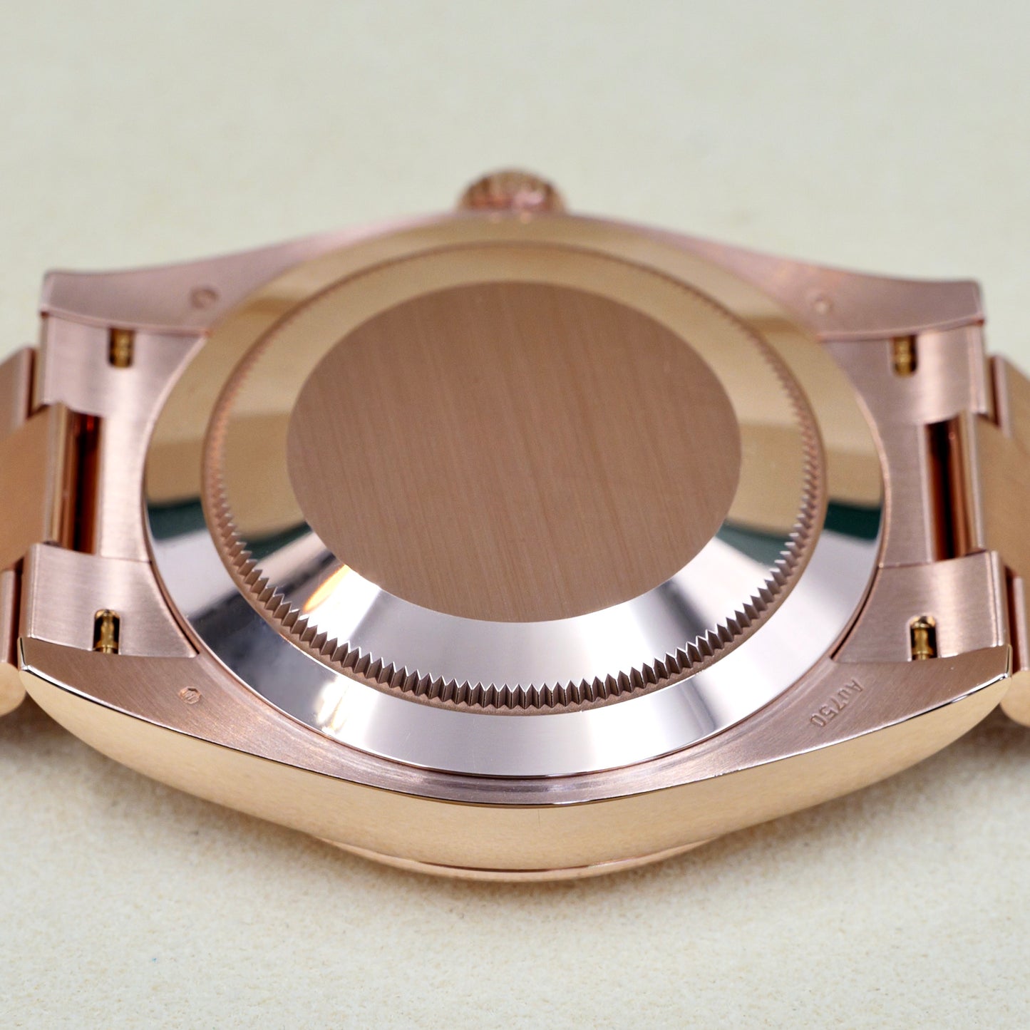 Rolex Day-Date II Rose Gold Ruby Dial 218235 - Full Set (2013)
