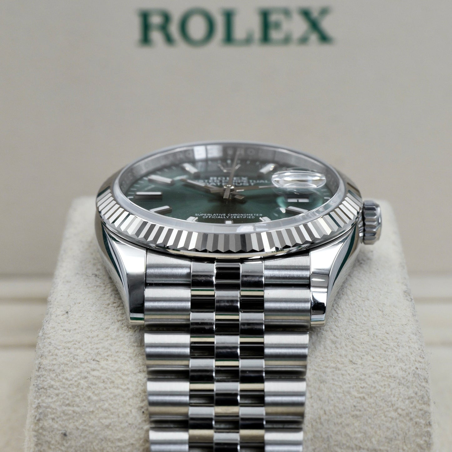 Rolex Datejust 36 Mint Green Fluted Jubilee 126234 - Full Set (2025)