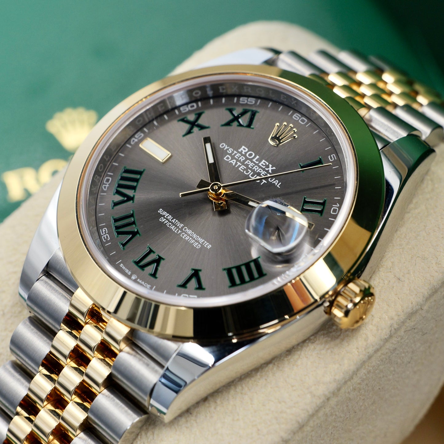 Rolex Datejust 41 Wimbledon Smooth Jubilee 126303 - Full Set (2021)
